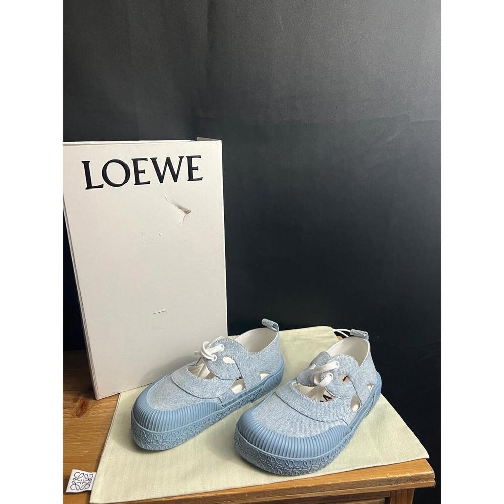 NWB NEW Loewe Paula’s Ibiza Terra Vulca Blue Denim Sneaker JRS/KIDS SZ 35 US 2.5